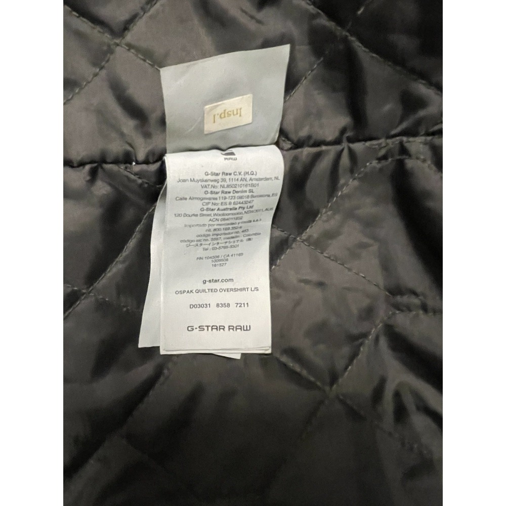G-Star‎ Raw Ospak Quilted Overshirt Camo Military Jacket Grey Mens Size M - Picture 8 of 10